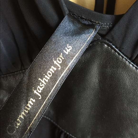 Carmim Osklen size M/L prom dress Brazil designer sexy maxi dress leather trim - Picture 13 of 13